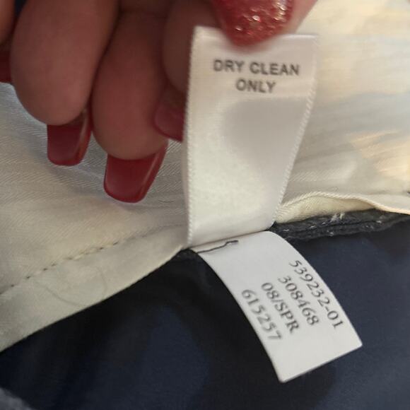 Banana Republic Ryan Fit Gray 12 Chambray Dress Work Pants Cuffed Wool Blend - Picture 4 of 8